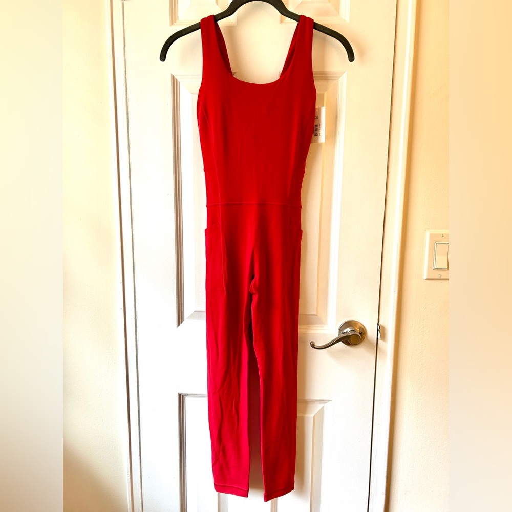 Red Salutation Unitard from Athleta